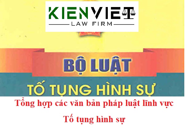 Tổng hợp các văn bản pháp luật lĩnh vực Tố tụng hình sự