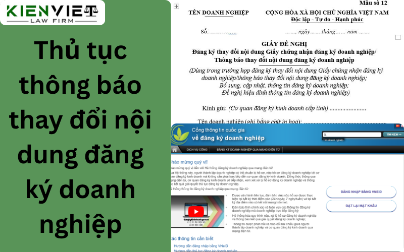 Thủ tục thông báo thay đổi thông tin doanh nghiệp