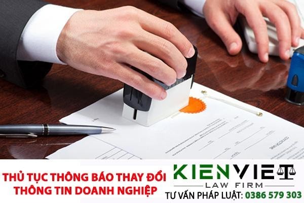 Thủ tục thông báo thay đổi thông tin doanh nghiệp