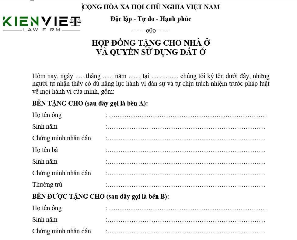 Tư vấn soạn thảo hợp đồng tặng cho nhà đất