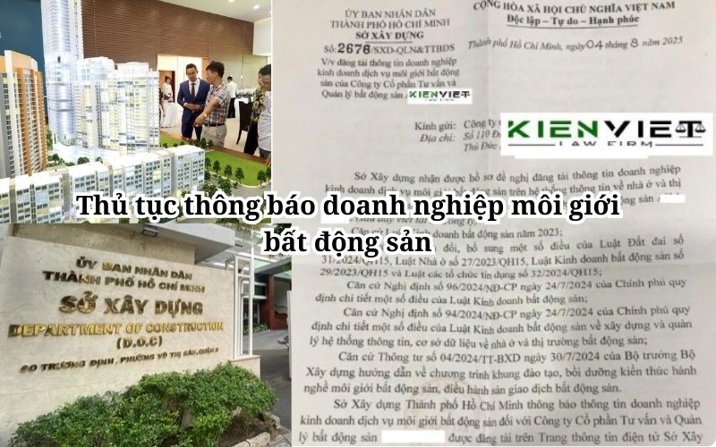 Thủ tục thông báo doanh nghiệp môi giới bất động sản