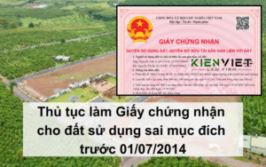 Làm giấy chứng nhận cho đất sử dụng sai mục đích